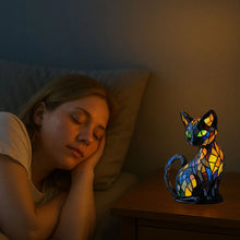Afbeelding in Gallery-weergave laden, Lumikat – handgemaakte lichtgevende lamp die harten laat stralen